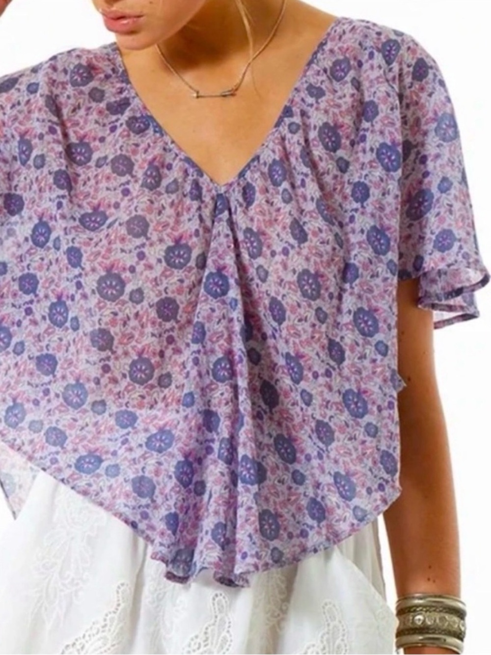 Spell kombi flutter sleeve top large NWT